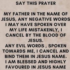 a poem written in black ink with the words, say this prayer to my father