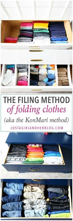 the filing method of folding clothes at the koi merah hotel in hawaii, with text overlay