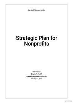 a white paper cover with the words,'strategy plan for nonprofits '