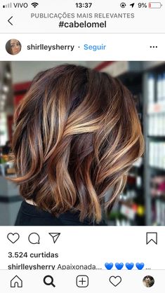 Hair Color Ideas For Brunettes Short, Rambut Brunette, Brunette Balayage, Balayage Blonde, Brown Hair With Blonde Highlights, Hair Color For Women, Balayage Brunette, Penteado Cabelo Curto, Brown Blonde Hair