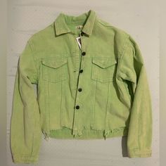 Nwt Pol Women's Jacket - Small Lime Green Corduroy Green Denim Jacket, Green Corduroy, Denim Fashion, Lime Green, Women's Jacket, Denim Jacket, Jackets & Coats, Jackets For Women, Green