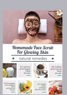 DIY FACE SCRUB|beauty care#facescrub Exfoliating Facial Scrub, Lemon Sugar Scrub, Diy Crafts For Teen Girls, Crafts For Teens To Make, Face Scrub Homemade, Skin Natural Remedies, Painted Rocks Kids