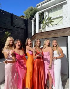 #prom #promdresseslong #long #longhair #pink #orange #white #color #silk #satinsilk #print #pattern #dress #dresses #dressesforwomen #party #colorful Formal Spring Dresses, Pink Wedding Guest Dress, Wedding Guest Dress Spring, Colorful Prom Dresses, Wedding Formal Dress, Formal Dress Black, Prom Dress Inspo, Fest Outfits, Classy Prom Dresses