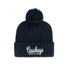 NFL Dallas Cowboys Flourish Knit Beanie Casual Winter Beanie For Fan Gear, Winter Navy Cotton Hat, Navy Cotton Winter Hat, Mike Singletary, Stadium Bag, Football Trading Cards, Nfl Dallas Cowboys, Nfl Fans, Scarf Hat