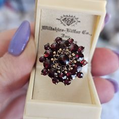 10k Bohemian Garnet Antique Ring Size 5 1/2- 5 3/4. Resizable. Rose Cut Garnets. 10k Band And The Top May Be Gold Filled. I Haven't Tested It. The Value Is In The Garnets And The Ring As A Whole. Collectable. I Love Rose Cuts- Lots Of Sparkle! See My Other Listings For Sterling Silver, Solid 10k, 10kt, 417 , 585, Solid 14k, 14kt Solid 18k, 18kt, Diamonds, Sapphire, Emerald, Garnet, Jade, Amethyst, Citrine, Ruby, Topaz, Other Precious Stones, And Other Jewelry Key Words: Kay's, Jared, Zales, Engagement, Anniversary, Birthday, Valentines, Vintage, Unique, Art Deco Garnet Multi-stone Wedding Jewelry, Wedding Garnet Multi-stone Jewelry, Wedding Multi-stone Garnet Jewelry, Victorian Cluster Gemstone Jewelry, 14k Stamped Garnet Ring Jewelry, Stamped 14k Garnet Ring Jewelry, 14k Stamped Garnet Ring, Antique Garnet Jewelry For Wedding, Victorian Garnet Jewelry For Wedding