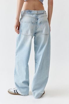 The ultimate pair of boyfriend jeans from BDG and only at Urban Outfitters. BDG Logan buckle baggy boyfriend jeans in a wardrobe-essential mid rise. Boyfriend fit buckle jeans with a baggy wide leg and buckle detail at the back for a cinchable waistband. Finished with light distressing at the hem for an effortlessly lived-in look. Features BDG Logan buckle baggy boyfriend jeans BDG baggy jeans with a cinchable waistband and stitched detailing at the knees Crafted from rigid BDG denim that will soften more and more over time Our favorite slouchy mid rise in a baggy fit Full length that hits below the ankle Zip fly + 5-pocket styling UO exclusive Content + Care 100% Cotton Machine wash Imported Size + Fit Mid rise Wide leg Full length Model in Red is 5'10" and wearing size 27 Measurements ta Everyday Baggy Rigid Denim Bottoms, Oversized High Rise Jeans For Everyday, High Rise Oversized Jeans For Everyday, Oversized High-rise Jeans For Everyday, Oversized Medium Wash Jeans For Everyday, Loose Fit Medium Wash Jeans For Everyday, High Rise Baggy Cargo Jeans In Rigid Denim, Baggy High Rise Cargo Jeans In Rigid Denim, Baggy Rigid Denim Jeans For Everyday