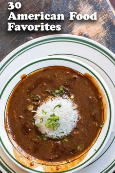 an image of a bowl of food with rice and beans in it on a plate