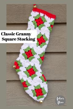 crochet stocking pattern Granny Square Stocking, Crocheted Christmas, Crochet Christmas Decorations, Stocking Pattern, Christmas Patterns, Christmas Crochet Patterns, Crochet Christmas, Christmas Pattern, Christmas Crochet