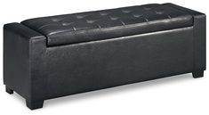 Benches Upholstered Storage Bench image Tufted Storage Bench, Upholstered Storage Bench, Leather Bench, Tufted Cushion, Small Space Solutions, How To Clean Metal, Storage Ottoman Bench, Upholstered Storage, Leather Ottoman