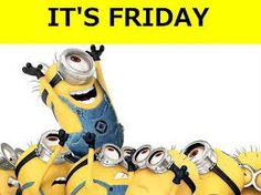 a group of minion minions with the words it's friday written on them