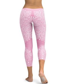 Pink is feminine, Pink is romantic, Pink is affectionate, Pink is intimate, Pink is thoughtful and Pink is caring. We love Pink do you? These Soft Pink Mandala Capris are perfect for yoga, the gym or can be worn anytime anywhere. Sporty Leggings For Relaxation, Summer Yoga Capris Activewear, Summer Yoga Activewear Capris, Capri-length Yoga Pants, Summer Yoga Capri Leggings, Pink Athleisure Activewear For Relaxation, Pink Summer Yoga Pants, Pink Yoga Pants For Summer, Summer Yoga Pants In Pink