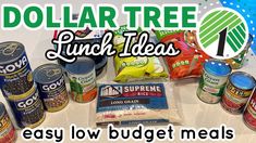 the dollar tree lunch ideas are easy to make and cost less than $ 1 each