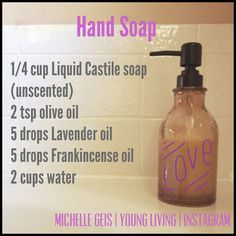 Homemade Hand Soap, Săpunuri Handmade, Diy Essentials, Diy Kosmetik, Young Living Oils, Diy Essential Oils, Homemade Remedies, Oil Uses, Essential Oil Uses