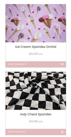 an ad for ice cream and other products on the same page, with text below it