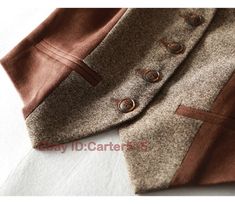 Brown Patchwork Vest For Fall, Fitted Patchwork Vest For Fall, Casual Vest, You Get It, Herringbone, Slim Fit, Wool, Color