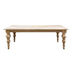 a wooden table with two legs and a wood top on an isolated white background for display or montage