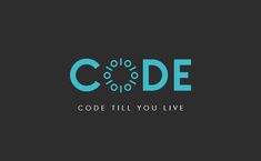 the code logo on a black background