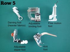 the instructions for how to use a sewing machine on a green background with text below