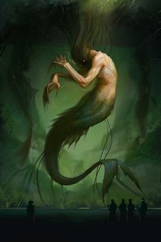 an image of a creature with long hair