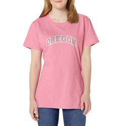 PRICES MAY VARY. Cute Oregon varsity college style pink design for women and girls. Oregon clothing and apparel for women and teen girls. Lightweight, Classic fit, Double-needle sleeve and bottom hem Pink Short Sleeve T-shirt For College, Varsity Tops With Text Print, Spring College Style T-shirt, Casual Cotton T-shirt With University Logo, College Pink Graphic Print T-shirt, Pink Varsity Top With Graphic Print, Collegiate Cotton Tops For School, Varsity Cotton Tops For School, Pink Graphic Print T-shirt For College