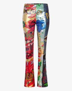 Graffiti Sequin Pant Sequin Pant, One Of One, Graffiti Prints, Print Placement, Lounge Pants, Dress First, Set Dress, Casual Pants, Graffiti