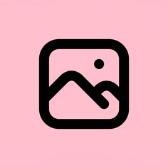 a black and pink square with an arrow in the center on a light pink background