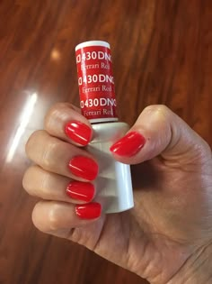 Dnd 430 Ferrari Red, Dnd Red Ferrari, Dnd Nail Colors Gel Polish Red, Dnd 430 Ferrari Red Nails, Dnd Ferrari Red Nails, Summer Red Nails Dnd, Ferrari Red Dnd, Dnd Colors Gel Polish, Dnd Ferrari Red