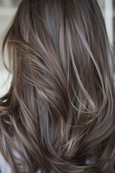 43+ Trending Fall Hair Color Ideas for 2024 Fall Ash Brown Hair Color, Ashy Brown With Dimension, Cool Tone Brown Hair Color, Best Hair Color To Cover Grey Hair, Ashy Mushroom Brown Hair, Level 6 Hair Color With Highlights, Icy Brown Hair, Hair Color To Blend With Gray Hair