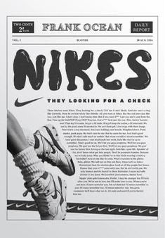 the front page of an article about nike's sneakers