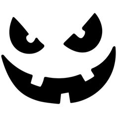 a black and white pumpkin face