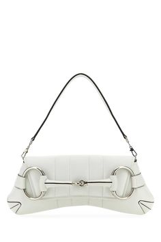 White Leather Medium Gucci Horsebit Chain Clutch from Gucci White Gucci Shoulder Bag With Chain Strap, Gucci Shoulder Bag With Silver-tone Hardware For Office, Designer Office Bags With Horsebit Detail, Evening Bags With Horsebit Detail, Gucci Rectangular Shoulder Bag With Horsebit Detail, Rectangular Gucci Shoulder Bag With Horsebit Detail, Modern Gucci Bags With Horsebit Detail, Modern Evening Shoulder Bag With Horsebit Detail, Evening Rectangular Shoulder Bag With Horsebit Detail