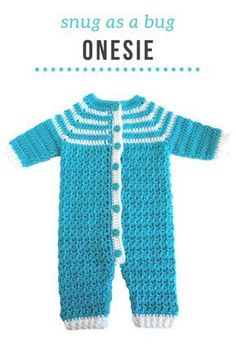 a baby's blue and white knitted sweater with the words, smug as a bug onesie