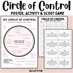 the circle of control activity and printables for kids to practice their reading skills