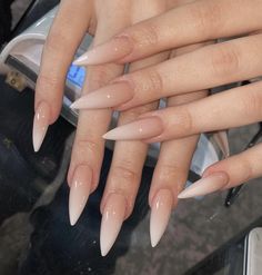 Milky Nails, Nude Nail Designs, Nagel Tips, Pointed Nails, Almond Acrylic Nails, Nail Forms, Oval Nails, Square Acrylic Nails