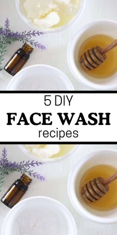 These 5 DIY face wash recipes are simple to make and are all-natural. Choose the recipe that is right for your skin to make a custom face wash that will cleanse and protect. Our Oily House, Natural Body Wash, Homemade Soap Recipes, Homemade Bath Products