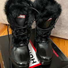 Hunter Snow Boots!! Great Condition Us Size 8 Eu Size 39 Hunter Shoes, Women Hunters, Winter Rain, Snow Boots, Rain Boots, Women Shoes, Boots, Women Shopping, Black