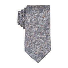 Featuring a subtle paisley pattern against a soft gray background, this Stafford men's tie effortlessly updates your formal wardrobe. It's made from a woven fabric with a classic width. Pair it with a suit or dress shirt for a sharp look. Measurements: 58 Length/InchesBase Material: 100% PolyesterFabric Description: WovenLining Material: PolyesterCare: Spot CleanTie Width: Classic Width TieCountry of Origin: Imported Elegant Semi-formal Neckwear With Paisley Print, Classic Patterned Neckwear For Business, Formal Patterned Paisley Suit And Tie Accessories, Formal Patterned Ties With Paisley Print, Classic Paisley Print Suit And Tie Accessories For Semi-formal, Business Suit And Tie Accessories With Paisley Print, Semi-formal Standard Tie With Paisley Print, Classic Paisley Print Patterned Ties, Semi-formal Paisley Print Standard Tie