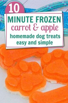 10 minute frozen carrot and apple treats made with dog treats easy and simple to make