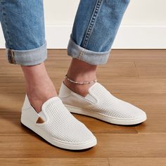 Slide On Sneakers, White Sneakers Women, Leather Slip On Shoes, Brown Sneakers, Blue Sneakers, Sneakers Blue, Shoes Loafers, Designer Heels, Leather Slip Ons