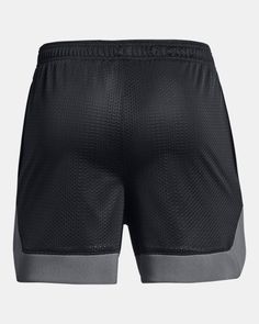 All-over mesh fabric is soft & extremely breathable|Lined with smooth UA Tech™ fabric for added coverage & comfort|Material wicks sweat & dries really fast|Encased elastic waistband with external drawcord|Open hand pockets|Ribbed bottom hem with stripe detail Functional Mesh Shorts With Built-in Shorts, Athleisure Mesh Athletic Shorts With Elastic Waistband, Nylon Workout Bottoms With Mesh Back, Athleisure Nylon Athletic Shorts With Breathable Mesh, Athleisure Nylon Bottoms With Mesh Back, Workout Nylon Bottoms With Mesh Back, Sporty Shorts With Mesh Pockets, Mesh Athleisure Bottoms For Gym, Black Sports Activewear With Mesh Pockets