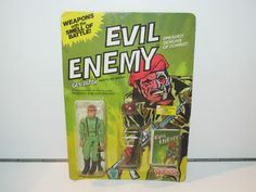 an evil enemy action figure is in its original box for the tv series, which was released in 1971