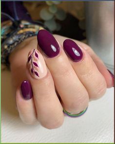 Dark Green Collar Color Nails Embellished Beauty Tools Berry Gel Nails, Berry Colored Nails Designs, Autumn Wedding Nails, Berry Nails Design, Fall Nails Purple, Purple Fall Nails, Feb Nails, Berry Nails, Nails Valentines