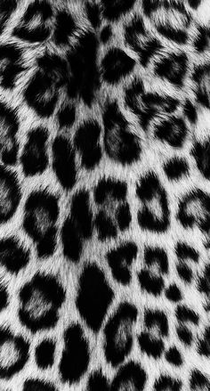 an animal print pattern is shown in black and white, as well as the fur