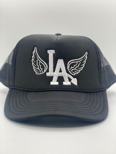 New  LA Los Angeles With Angel Wings Baseball Cap Trucker High Quality Embroidery  Summer Mesh Trucker Baseball Cap One Size (Fits Most) Poly Foam Front (Comfortable Fit) Mesh Back Cap with Plastic Adjustable Snap Closure  Color:Black  Return Policy: If your order arrives defective, or if I made a mistake on your order, exchanges are acceptable. The item must be in brand new condition in order to get an exchange. Returns are not available. I Made A Mistake, Embroidery Summer, Los Angeles Design, Trucker Cap, Angel Wings, Baseball Cap, Caps Hats, Accessories Hats, Comfort Fit