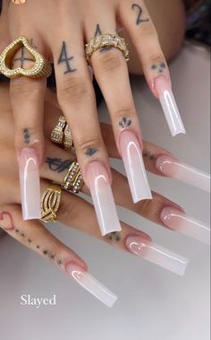 Nails And Tattoos, Different Nail Designs, Exotic Nails, Long Square Acrylic Nails, Unique Acrylic Nails, Bling Acrylic Nails, Square Acrylic Nails, Luxury Nails