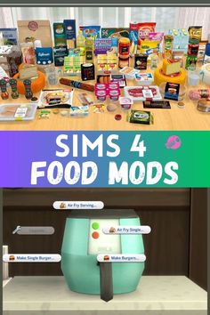 sims 4 food mods collage Sims 4 Free Mods, Sims 4 Jobs, Sims 4 Restaurant, Los Sims 4 Mods, Sims 4 Cheats, Sims 4 Kitchen, Sims 4 Challenges, Sims 4 Cc Kids Clothing