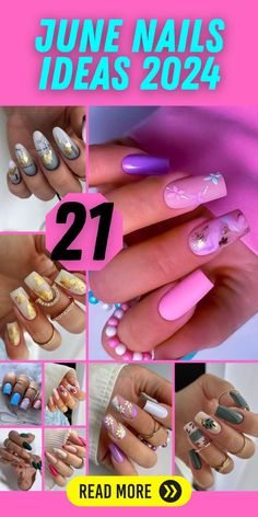 June Nail Inspirations - Pretty in Pink: Embrace the beauty of pink with June nail inspirations for 2024. From delicate pastels to bold shades, pink nails are versatile and always in style. Whether you choose short square nails or almond-shaped ones, pink is the perfect choice to add a pop of color to your summer look. Very Short Nails, February Nails Ideas, Fall Dip, Modern Nail Art, Different Shades Of Red, Fall Gel Nails, Lavender Nails, Dip Nails