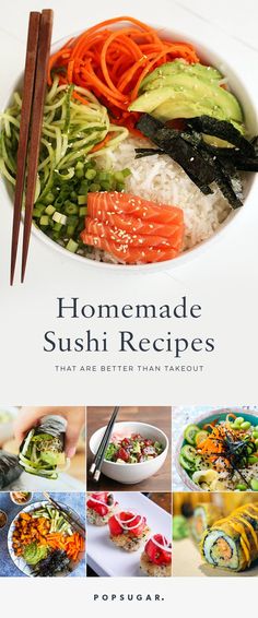 the cover of homemade sushi recipes that are better than tambuut, with chopsticks