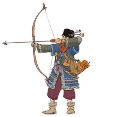 an image of a man with bow and arrow