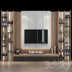 a living room filled with furniture and a flat screen tv mounted on a wall next to a fireplace